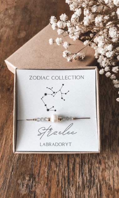 Bransoletka znak zodiaku Strzelec labradoryt