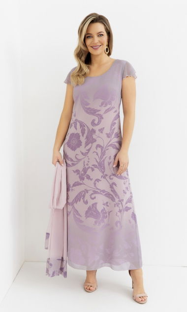 ELENA długa elegancka suknia z szalem