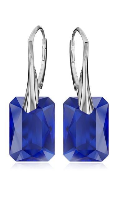 Srebrne Eleganckie Kolczyki Sapphire 925