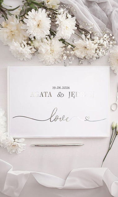 KSIĘGA GOŚCI Ankiety Weselne Srebrne Love 