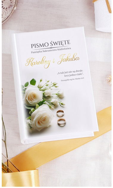 Mini Pismo Święte Dedykacja dla Pary Młodej 