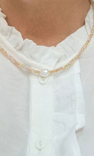 Naszyjnik choker z Perłą barokową