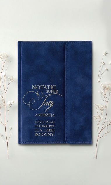NOTES z Welurową Okładką Prezent Dla Taty