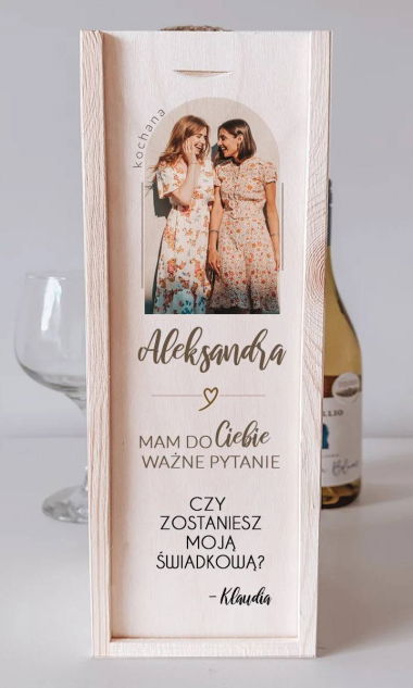 Skrzynka dla Świadkowej ze zdjęciem
