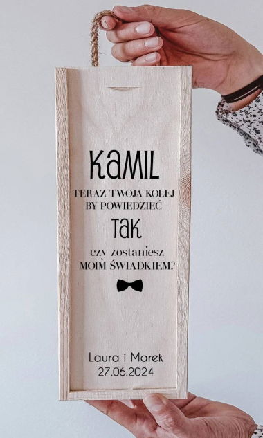 Skrzynka na wino dla niego - Mucha