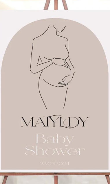 PLAKAT powitalny na Baby Shower