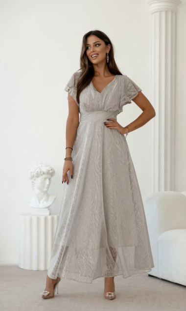 Sukienka PAULA Srebrna