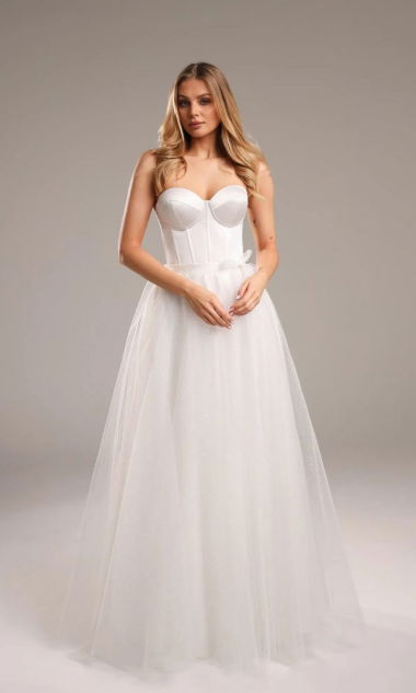 Sukienka Amelia z brokatem off white Dolinska