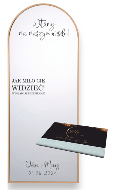 Naklejka na lustro personalizowana + rakla