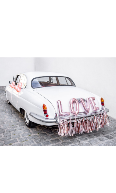 Zestaw dekoracji samochodowych Love 