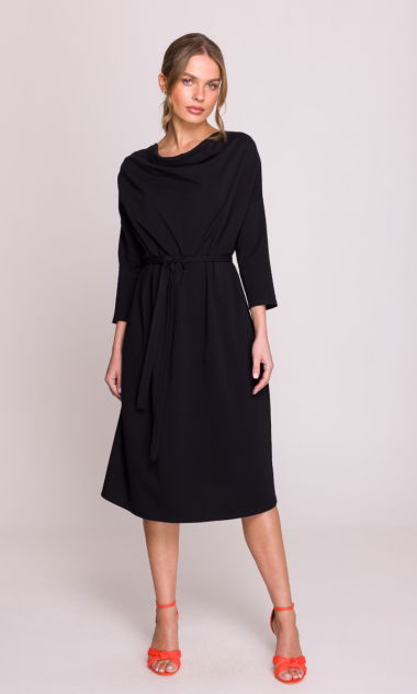 Sukienka oversize z modalu-czarna