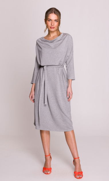 Sukienka oversize z modalu-szara