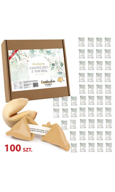ZESTAW Ciasteczka z Wróżbą Upominek 100 szt.