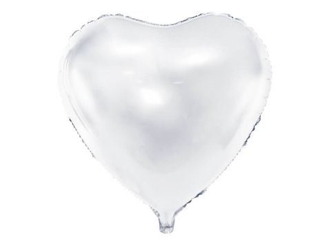 Balon foliowy serce biały, 45 cm