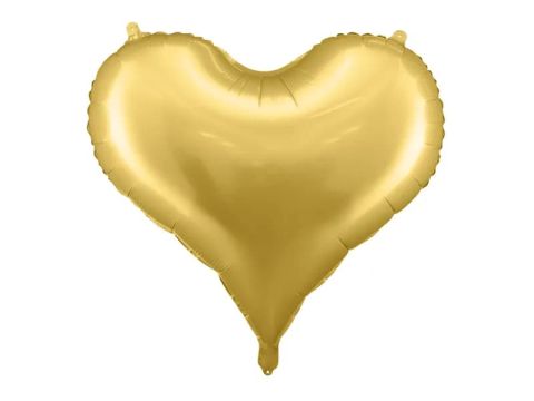 Balon foliowy serce złote, 75x64,5 cm