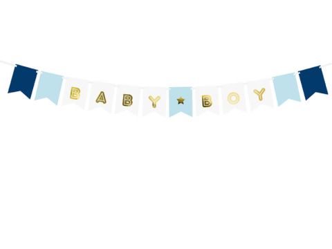 Baner girlanda Baby Boy, 15x160 Baby Shower