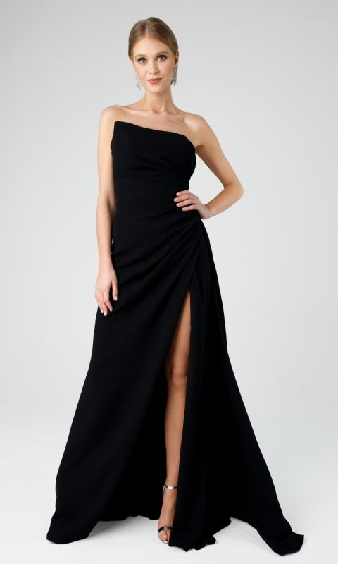 Czarna sukienka maxi _36