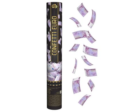 Konfetti pneumatyczne pieniądze euro papierowe tuba 40 cm