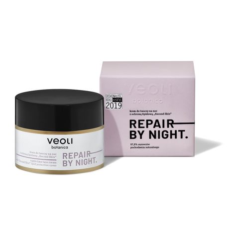Krem do twarzy na noc z ochroną lipidową “Second Skin” REPAIR BY NIGHT - 50ml - Veoli Botanica