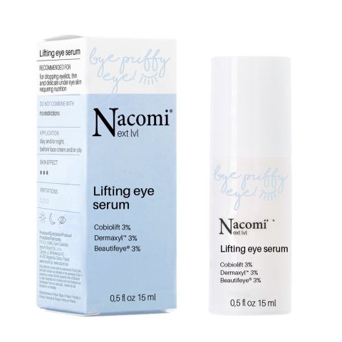 Liftingujące serum pod oczy - na opuchliznę i opadającą powiekę  - 15ml - Nacomi