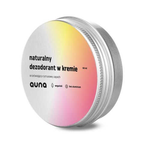 naturalny dezodorant w kremie CYTRUSOWY 60 ml z olejkiem grejpfrutowym i pomarańczowym