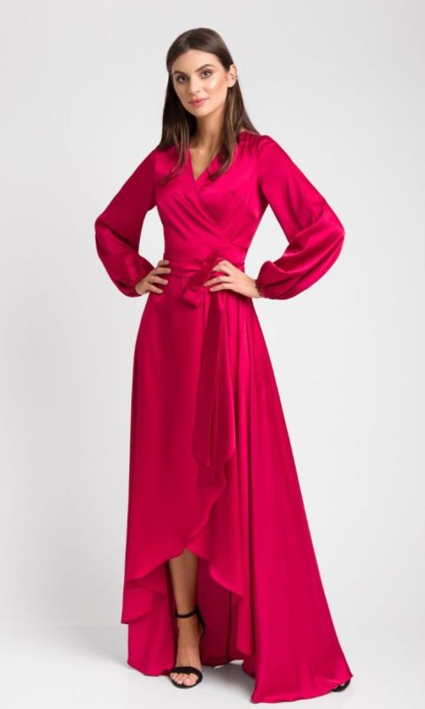 Długa czerwona sukienka Campari 
