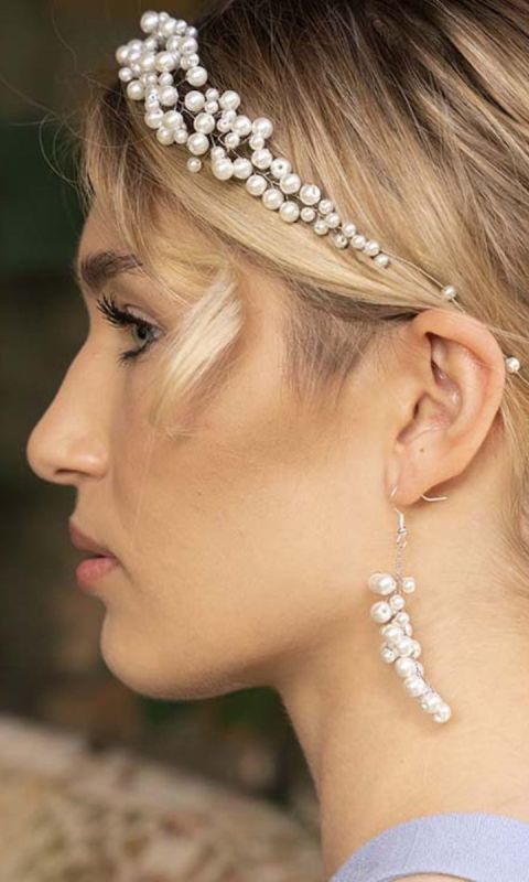 Wianek Silver Pearls Crown