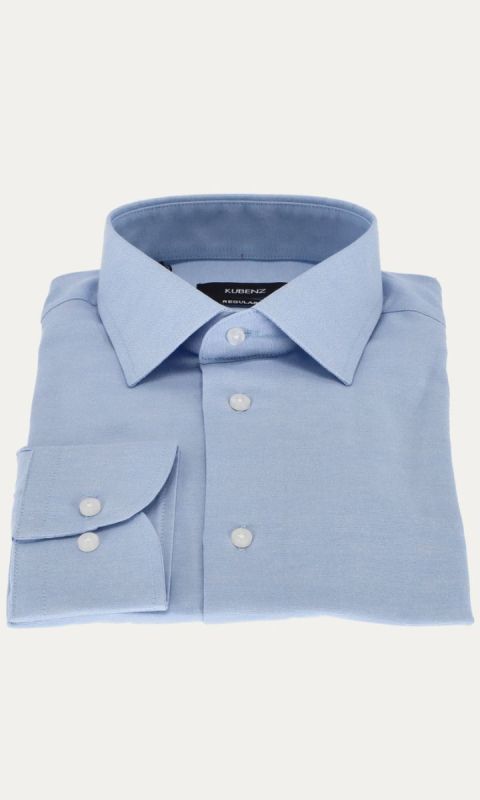 Koszula męska ROGAN regular błękitna gładka (176/182)/(43/44)