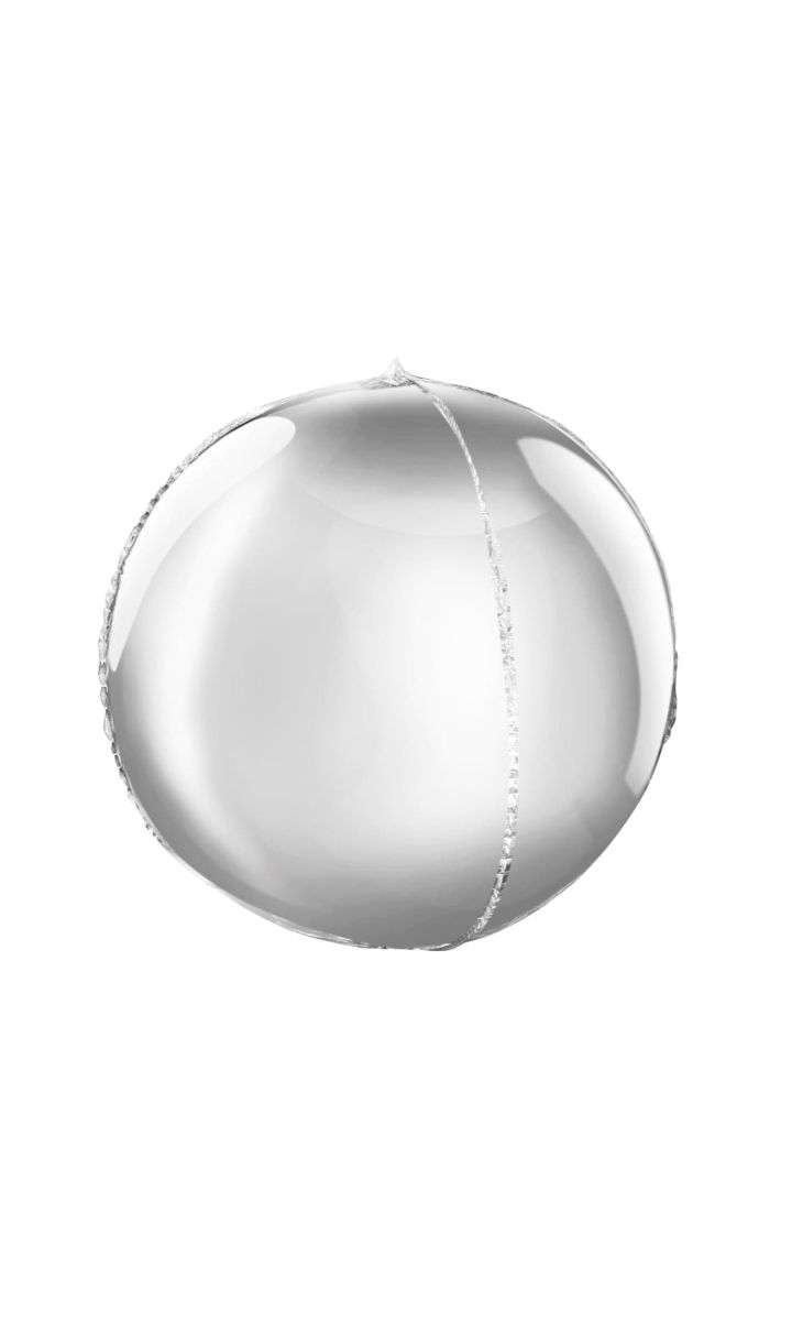Balon foliowy Kula srebrna, 40 cm