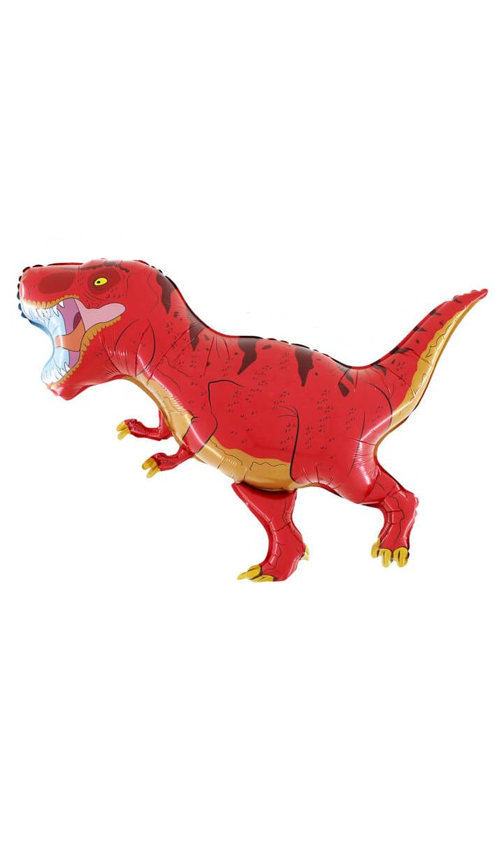 Balon foliowy dinozaur tyranozaur czerwony, 60 cm