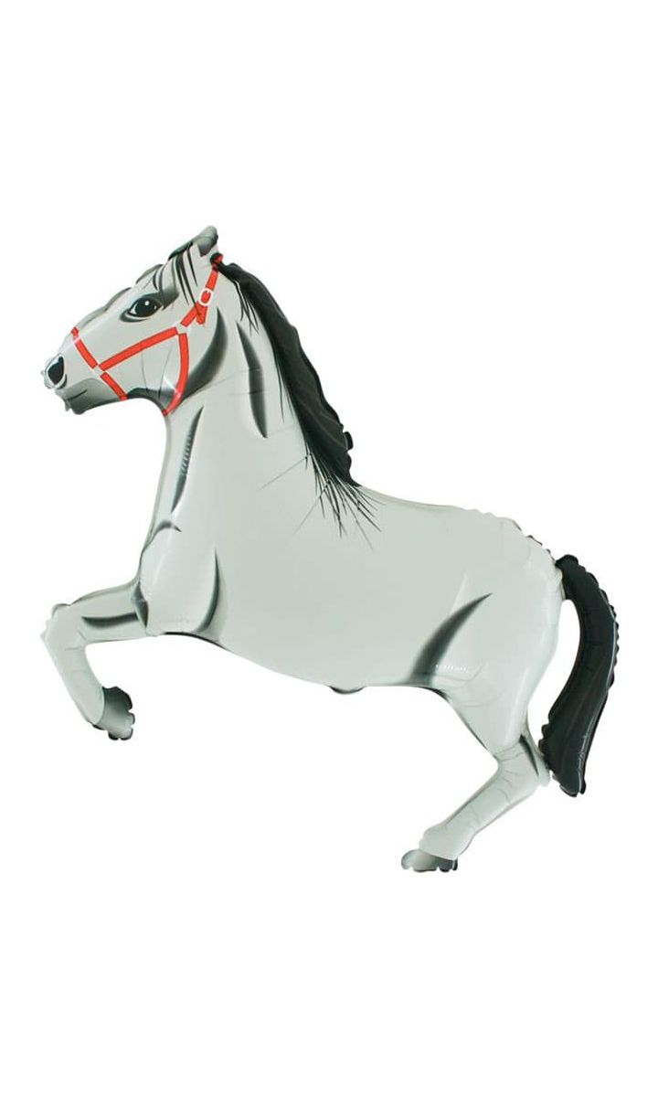 Balon foliowy koń biały, 90 cm