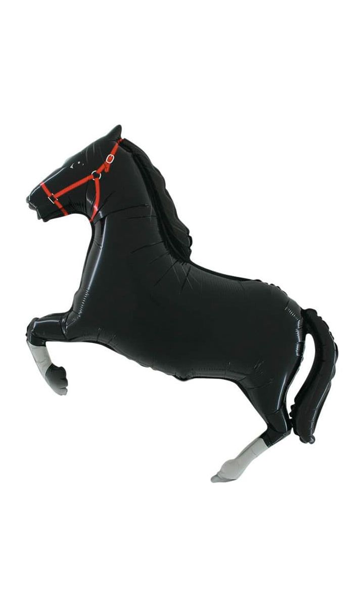 Balon foliowy koń czarny, 90 cm