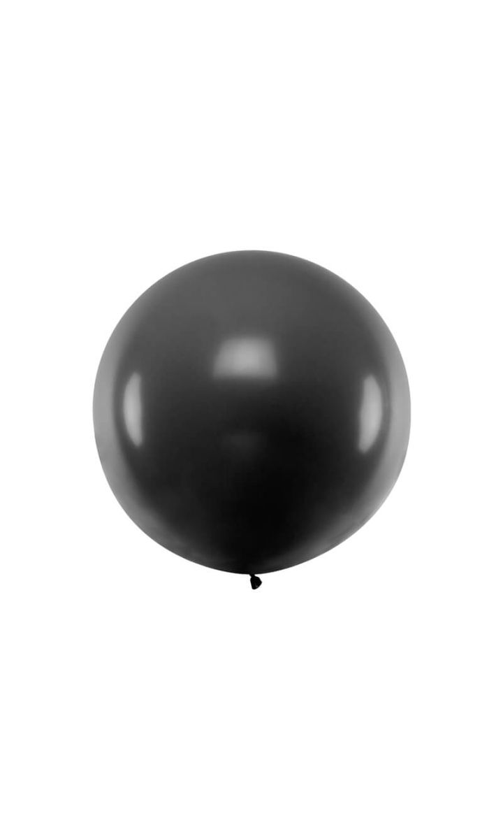 Balon gigant kula czarny, 1 m