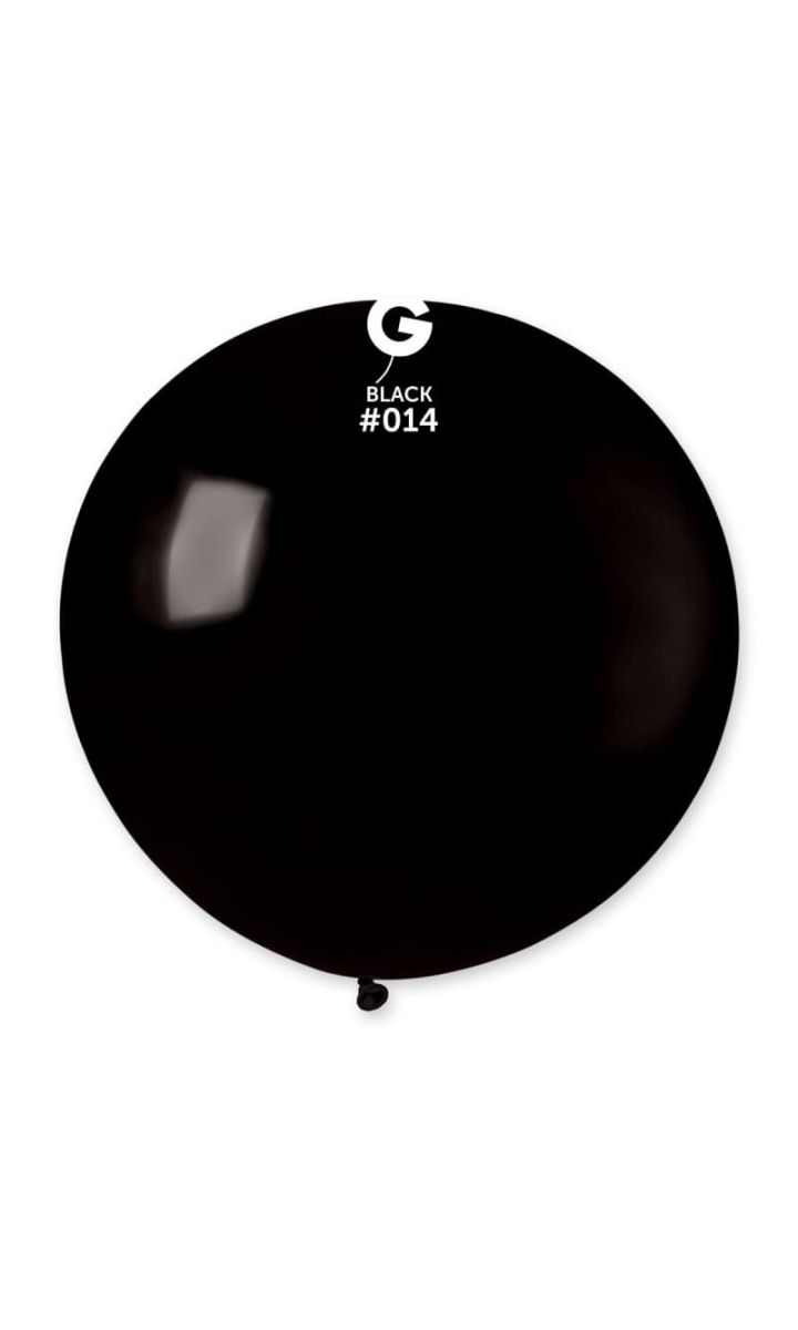 Balon pastelowy kula gigant czarny, 80 cm