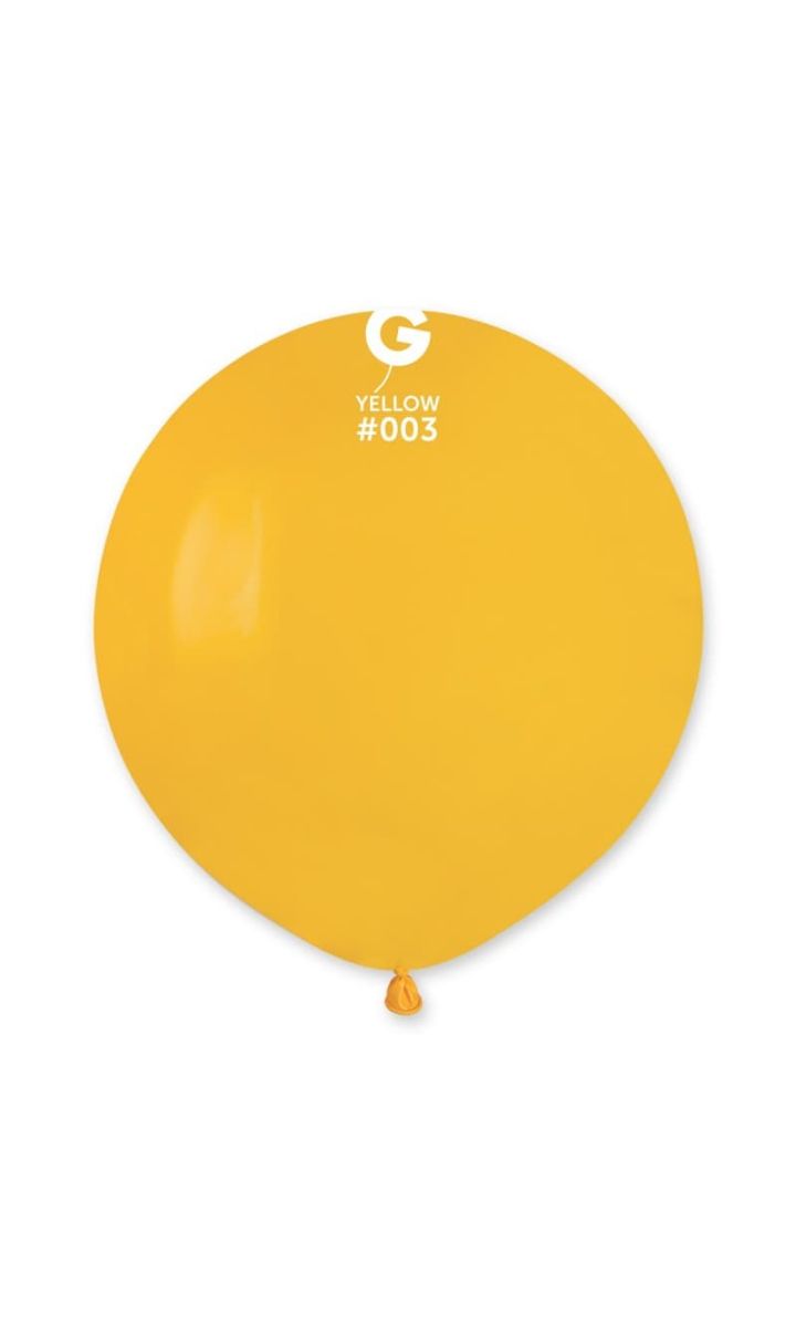 Balon pastelowy żółty ciemny, 48 cm