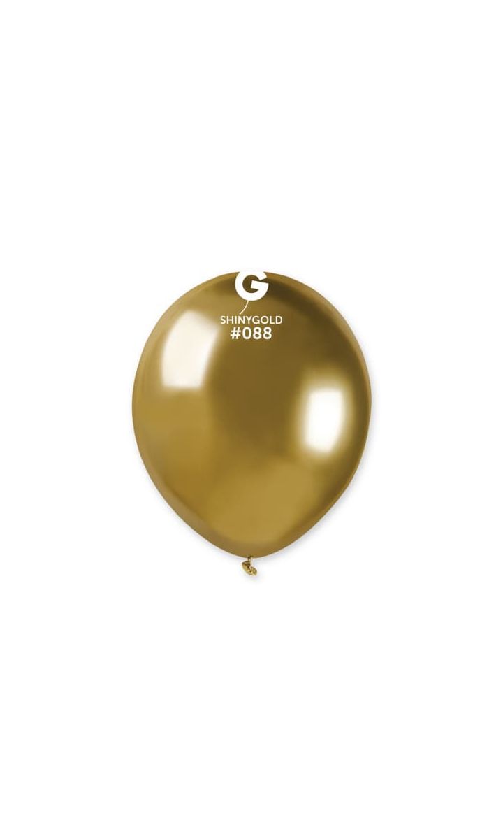 Balon złoty shiny, 12 cm 3 szt.