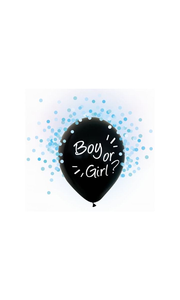 Balony boy or girl niebieskie konfetti chłopczyk, 30 cm 4 szt.