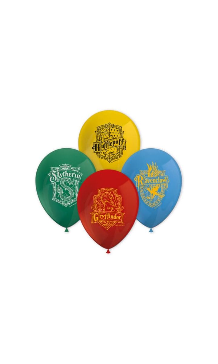 Balony lateksowe Harry Potter Domy Hogwartu, 8 szt.