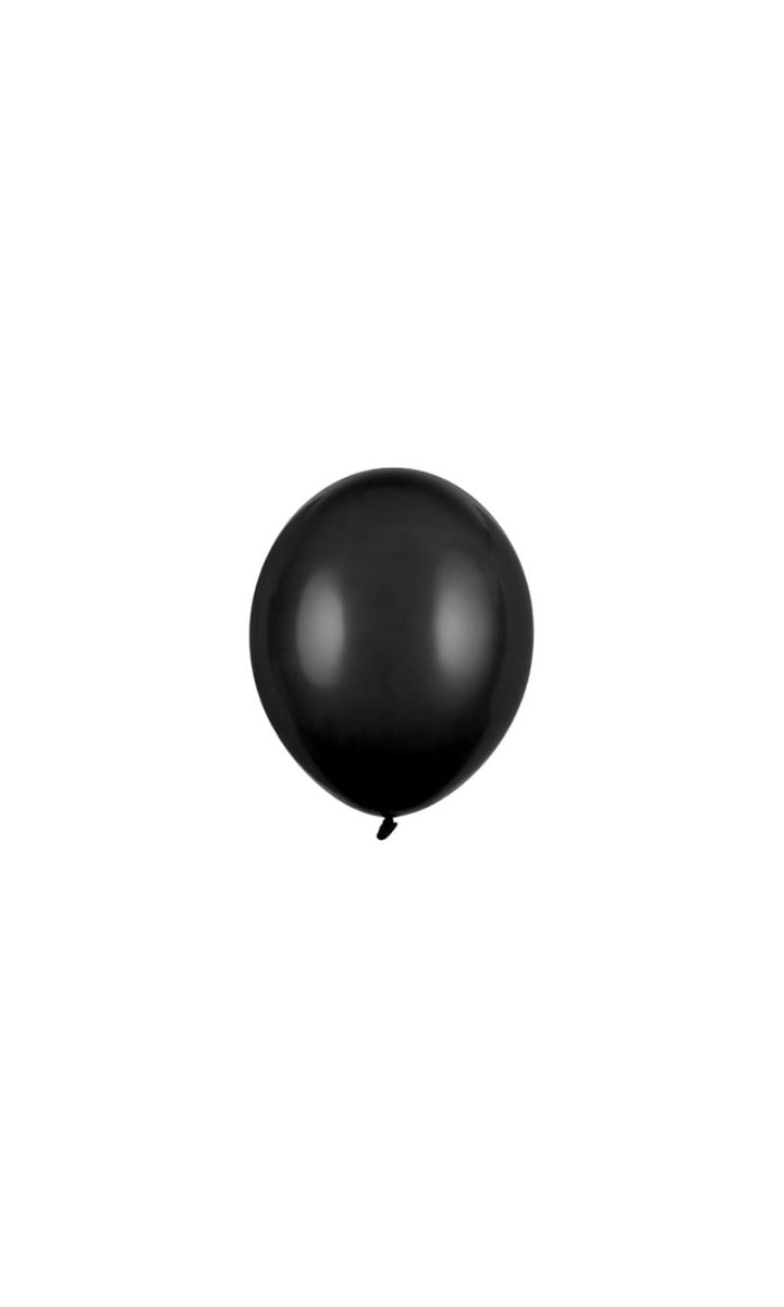 Balony pastelowe czarne strong, 12 cm 3 szt.