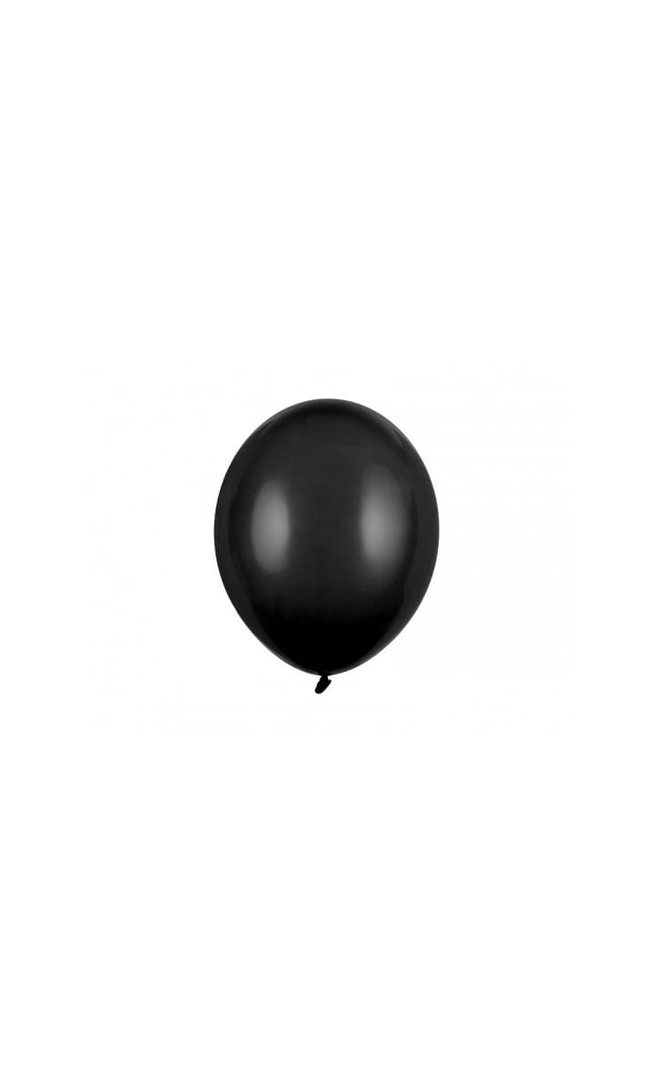 Balony pastelowe czarne strong, 30 cm 10 szt.