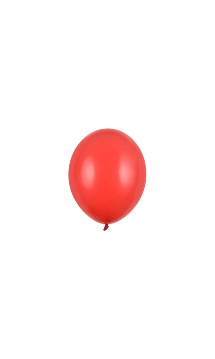 Balony pastelowe czerwone maki strong, 12 cm 3 szt.