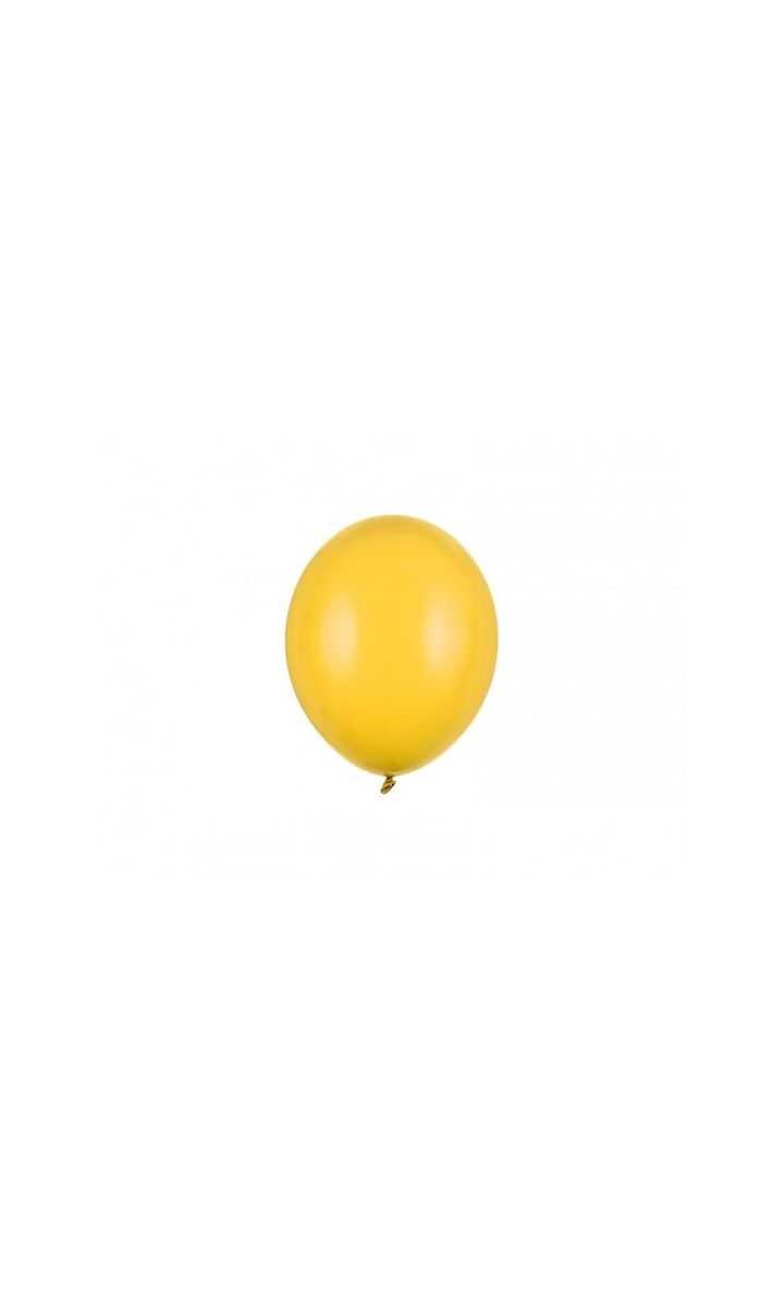 Balony pastelowe żółte strong, 12 cm 3 szt.
