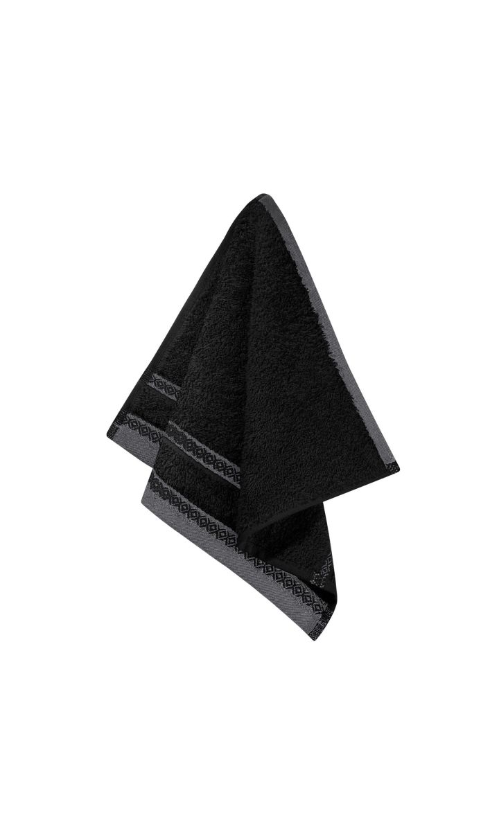 Czarny Ręcznik 30x30 PANAMA 100% bawełna