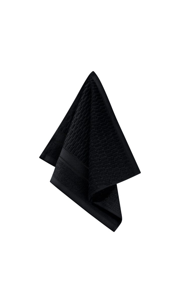 Czarny Ręcznik Welurowy 30x30 PERU 100% bawełna