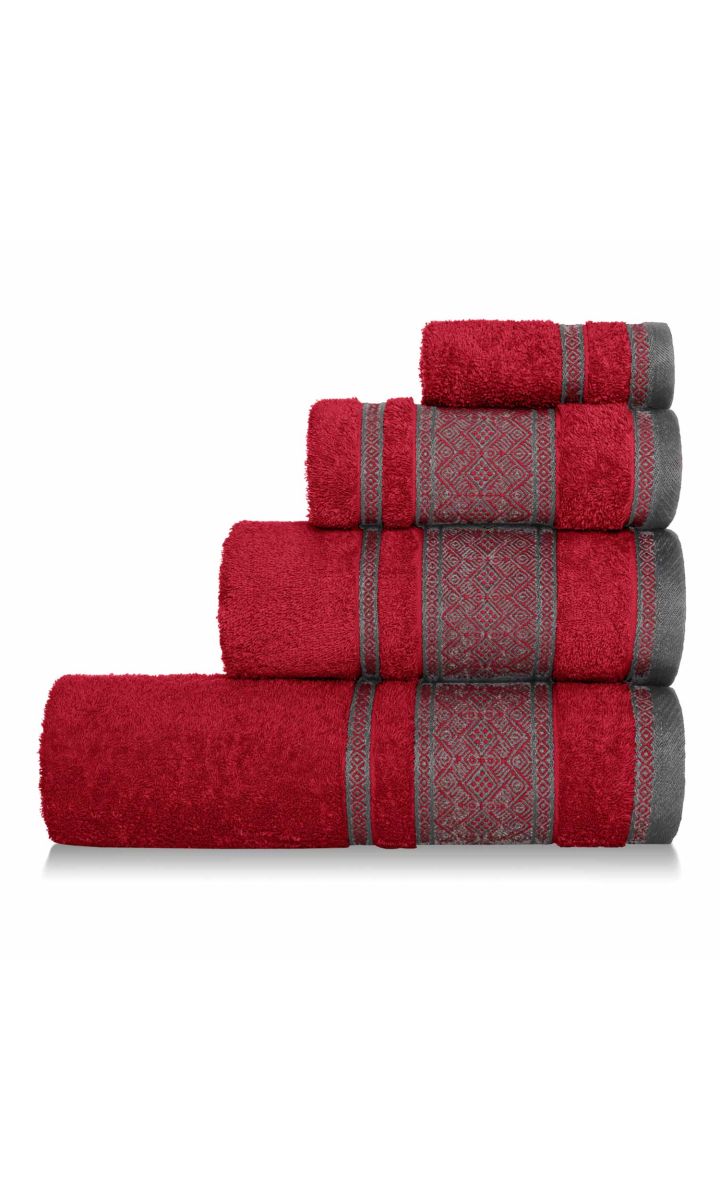 Czerwony Ręcznik 50x90 PANAMA 100% bawełna