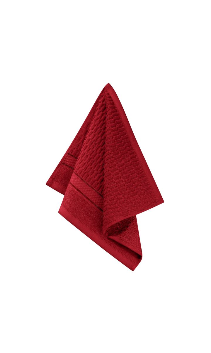 Czerwony Ręcznik Welurowy 30x30 PERU 100% bawełna