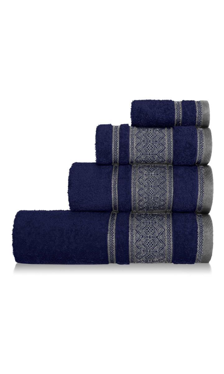 Granatowy Ręcznik 100x150 PANAMA 100% bawełna