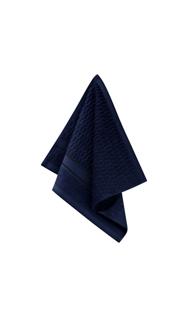 Granatowy Ręcznik Welurowy 30x30 PERU 100% bawełna