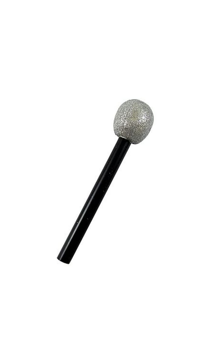 Mikrofon srebrny piosenkarki piosenkarza Elvis, 26 cm