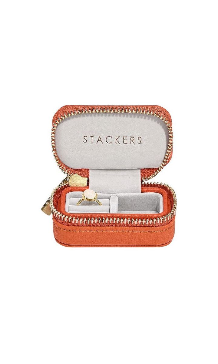 Pudełko podróżne na biżuterię Mini pomarańczowe Travel Stackers